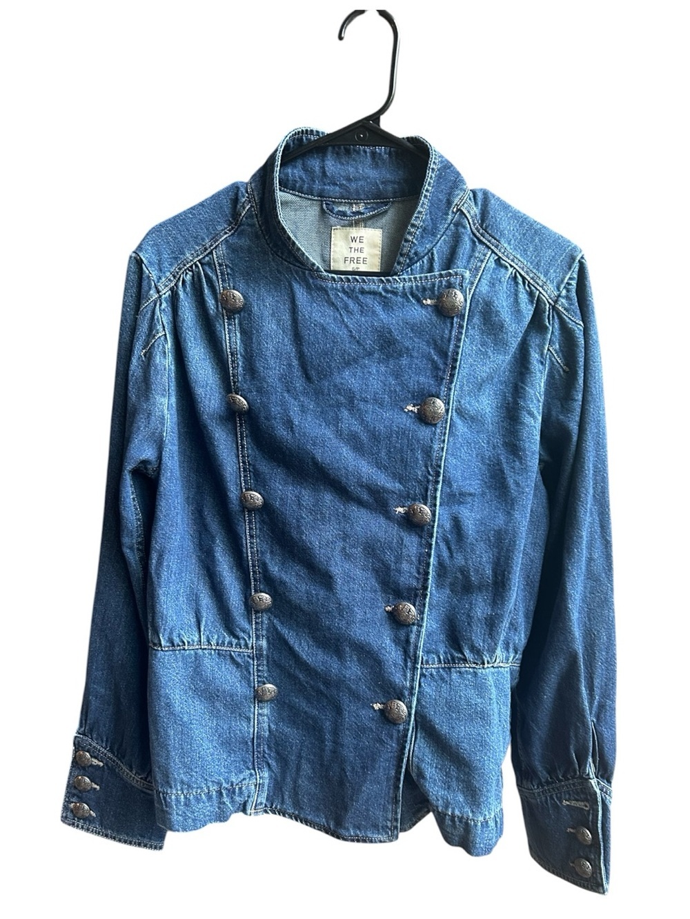 FREE PEOPLE IMOGENE DENIM OFFICER JACKET - Picture 2 of 9